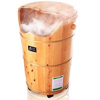 Foot Bath Barrel Wooden Massage Bucket Fumigation Massage Durable Heightening Foot Tub Nature Hydro Massage (Color : 500mm Cedar)