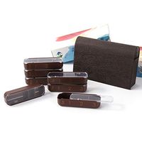 Weekly Pill Organizer with Mini PU Carrying Case 3 Times a Day AM PM Pill Box Travel Medication Reminder(Chocolate Color)