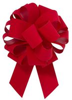 Nicky Bigs Novelties 10-10.5" Red Velvet Pull Bow Pew Bows Wedding Decorations Wrap