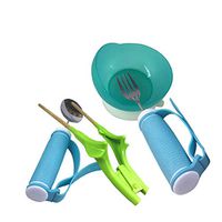 JJZXPJ Adaptive Utensil Set，Handicap Utensils Anti-Shake Anti-Splash Non-Slip Handles Weighted Utensils Suitable for Hand Tremors, Arthritis, Parkinson’s Or Elderly Use
