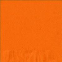 50 Plain Solid Colors Luncheon Dinner Napkins Paper - Orange