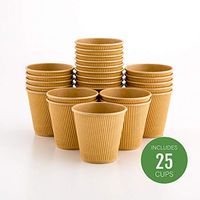 Insulated Paper Coffee Cups - Ripple Wall - Kraft - 8oz. - 500 Count Box - MATCHING LIDS: RWA0360B, RWA0360W, RWA0328LG, RWA0328GR, RWA0328HP, RWA0283W, RWA0283B