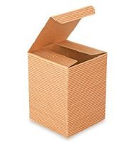 10 pk A1BakerySupplies® Preimer High Quality Kraft Pinstripe Brown Treat Gift Boxes (3 in X 3 in X 4 in) 10 pk