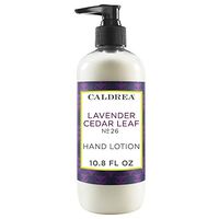 Caldrea Hand Lotion, Made with Shea Butter, Aloe Vera, and Glycerin- Lavender Cedar Leaf Scent, 10.8 oz