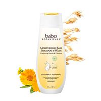 Babo Botanicals Moisturizing Baby 2-in-1 Shampoo & Wash with Oatmilk & Organic Calendula, Hypoallergenic, Vegan - 8 oz.