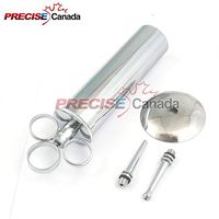 PRECISE CANADA: Ear Wax Removal Syringe 4 OZ - Brass with Chrome Finish New