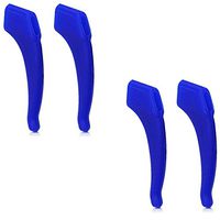 kwmobile Anti Slip Holders for Glasses - 2 Pairs Comfortable Silicone Ear Hook Eyeglass Temple Tip for Eyewear, Sunglasses - Blue