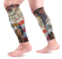 Anmarco Patriotic Eagle Fourth of July Sports Calf Compression Sleeves Leg Compression Socks Calf Guard for Running, Cycling, Maternity, Travel, Nurses