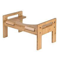 17.7" x 10.2" Adjustable Bamboo Squatting(7” or 9”), Portable Toilet Stool Bathroom Squatting Urinal, High Quality Natural Bamboo, Suitable for The Elderly, Children, Patients,Weight up to 330Lbs