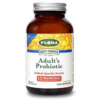 Flora Adult Blend Probiotic Capsules 120Count - 17 Billion CFU - Vegetarian, Gluten Free - for Adults Age 19-54 (UDO’s Choice)