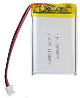 Lithium Ion Polymer 3.7v Rechargeable Battery 1100mAh 2-pin PH-2P Connector 603450 by Atomic Market
