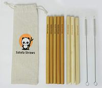 Sotelo Straws | Reusable Bamboo Straws 8" | Includes XL Straws and 2 Cleaning Brushes |100% Natural & Eco Friendly | Biodegradable & Organic | Plastic Free| Easy to Clean