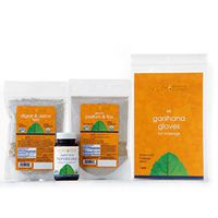 The Prime — Kulreet Chaudhary: Stage 1 — Fast Track (Digest & Detox Tea, Digest Tone (Triphala Plus), Psyllium & Flax, Silk Garshana (Lymphatic) Massage Gloves)