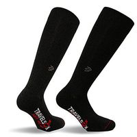 Travelsox TSS6000 The Original Patented Graduated Compression Performance Travel & Dress Socks With DryStat OTC Pairs, Black, Large