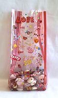 Happy Valentine's Day Love Cello Bags 4" x 2 1/2" x 9 1/2" - Pack of 25