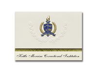 Signature Announcements Kettle Moraine Correctional Institution (Plymouth, WI) Graduation Announcements, Presidential Elite Pack 25 with Gold & Blue Metallic Foil seal