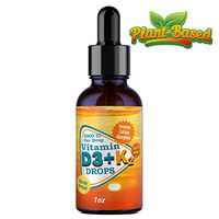 Vitamin D3+K2 Drops 2000 IU | Excellent for Healthy Heart, Mood, Immune System, Stronger Bones, Muscles, Joints | Maximum Calcium Absorption |Non-GMO, Gluten-Free |100% Nature Made|Vegan Based| (1oz)