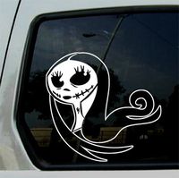 Sally - Nightmare Before Christmas - Vinyl - 5.5" tall (color: WHITE) decal laptop tablet skateboard car windows stickers