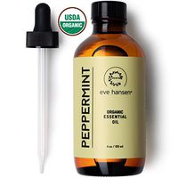 Eve Hansen USDA Certified Organic Peppermint Essential Oil | HUGE 4 oz MENTHA PIPERITA Stress Relief Essential Oil for Relaxation | Aromatherapy Oil for Diffuser and Pure Essential Oil for Home Use