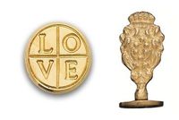 Brass Wax Seal Stamp -Love Cross-780H