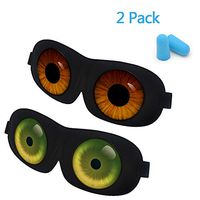 Hycles Sleep Mask with 3D Angel Eye Labeling & Ear Plugs No Nose Pad Eye Mask Ultra Soft Sleeping Blindfold Adjustable Strap Eyeshade for Men Women Kids Plane Travel Nap Night Sleeping