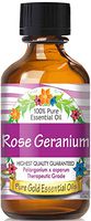 Pure Gold Rose Geranium Essential Oil, 100% Natural & Undiluted, 60ml