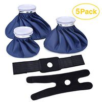 Ice Bag Packs for Injuries, Elitehood 3 Packs [11" 9" 6"] Reusable Ice Bags with 2 Wrap, Hot & Cold Therapy and Pain Relief for Knee Leg Injury, 5-Pack (6"/9"/11") Blue for Hot Therapy is 122℉-140℉