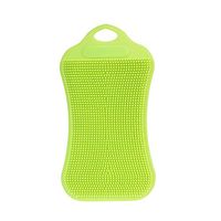 Sinwo Silicone Dish Washing Brush Kitchen Sponge Scrubber Anti-Bacterial Brush for Cleaning Dishes, Pots and Pans, Washing Fruit and Vegetables (Green)