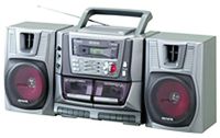 Aiwa CD/Cassette Boombox with Digital Tuner and Detachable Speakers (CA-DW539)