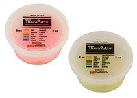 TheraPutty Antimicrobial Exercise Putty Yellow - X-Soft, Red - Soft 2 OZ Each - Bundle