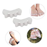 Toe Separators for Bunion Corrector Plantar Fasciitis Hammer Toes Yoga Sports,Original Gel Toe Spacers Stretchers Straightener Spreaders Pads,Small Toe Protectors for Men Women,Stop Foot Pain (white)