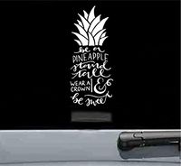 JS Artworks Be a Pineapple Vinyl Decal Sticker (White)