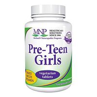 Michael's Naturopathic Programs Pre Teen Girls Daily Multivitamin - 60 Vegetarian Tablets - Nutrient & Herbal Blend for Healthy Growth & Development - Kosher - 30 Servings