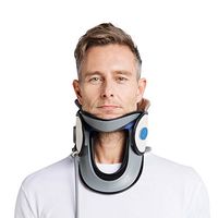 PILIBEIBEI Cervical Neck Traction Device,Protection Inflatable Neck Stretcher Collar with Pump, for Spine Alignment at Home and Chronic Neck Pain Relief,B
