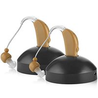 Digital Hearing Amplifier Set - Personal Sound Amplification Device, Rechargeable All-Day Battery Life Lightweight Behind the Ear BTE Sound and Voice Hearing Amplifiers for Adults and Seniors by MEDca