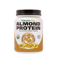 NaturesPlus Almond Protein Powder - 1.04 lbs, Unflavored - USDA Certified Organic, Non-GMO Vegan Protein Powder, No Added Sugar, Promotes Muscle Recovery - Vegetarian, Gluten-Free - 15 Servings