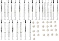 1cc Oral Syringe Without Needle 25 Pack with White Caps