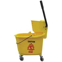 Mop Bucket and Wringer, 35 qt., Yellow