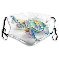 Rainbow Ripple Sea Turtle Men Women Adjustable Earloop Face Ma-sk, Anti-dust Mouth Ma-sk, Anti Pollution Ma-sk,Reusable Protection Ma-sk,Pollen Ma-SKS,Anti-smog Ma-sk