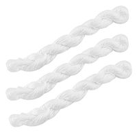 uxcell Polyester Festival DIY Chinese Knot Bracelet Rattail Cord Rope 31 Yards 3pcs White