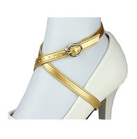 Women's High Heels Anti-Loose Shoelace Accessories,Detachable (Gold)