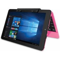 RCA Cambio 10.1" 2-in-1 Tablet 32GB Intel Quad Core Windows 10 Pink Touchscreen Laptop Computer with Bluetooth and WiFi