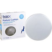 BackPainHelp Inflated Stability Wobble Cushion, Improves Posture & Lower Back Pain | Sciatica Pain Relief | Exercise Fitness Core Balance Disc (Silver)