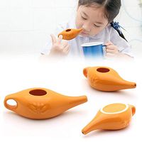 Ceramic Neti Pot 250ML White Yoga Professional Nasal Cleansing Pot Nose Cleaning Pot Nasal Washer Lead-Free Ceramic Nasal Irrigation Pot 19x9x6cm