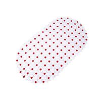 Maserfaliw Bath Mat PVC Anti-Slip Mat Foot Shower Bath Tub Clear Bubble Mat Floor Mat Rug Red