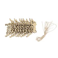 Tinksky 10pcs Wood Fairy Butterfly Embellishment Tag with String Hanger