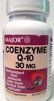 Coenzyme Q-10 30 mg - 30 Soft Gels per Bottle