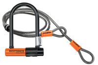 Kryptonite Evolution Mini-7 Bicycle U-Lock w/ 4' KryptoFlex Double Loop Cable