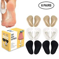 (12 Pieces) Arch Support Shoe Inserts for Flat Feet | Thicken High Arch Support Insoles for Men and Women | Reusable Gel Arch Pads for Plantar Fasciitis by BelugaCare