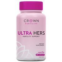 Crown Fertility Ultra Hers Female Fertility Supplement to Increase Conception by Helping Aid Egg Quality for Fertility Support - 60 Capsules (30-Day Supply) - Packaging May Vary